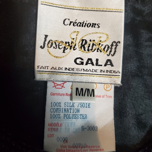 Vintage Joseph Ribkoff Gala Black Sequent Beaded Evening Jacket 100% Silk - Picture 12 of 14